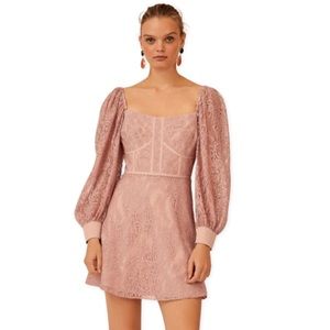 BRAND NEW Keepsake the Label pink lace dress L